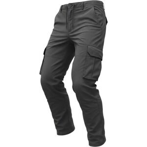 Unbranded Cargo Pants Mens Large Dark Gray Tactical Utility Drawstring Waist